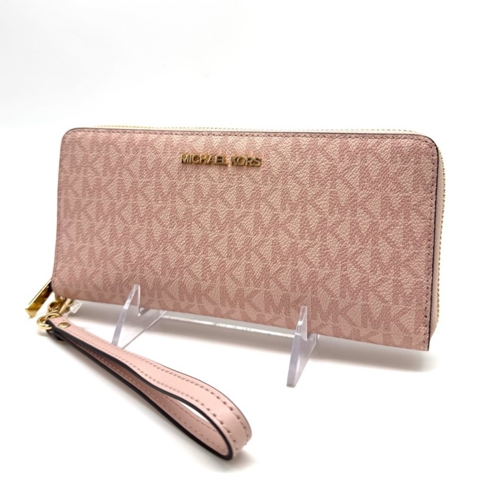 Michael Kors Large Continental Wallet Powder Blush Signature